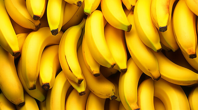 Bunch of bananas fruit pattern wallpaper - ai generative