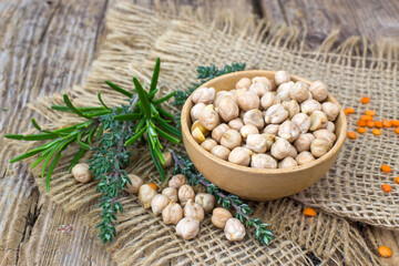 chickpeas in a bowl