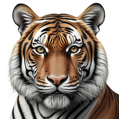 Fototapeta premium Detailed Vector Art of a Tiger’s Head in Black
