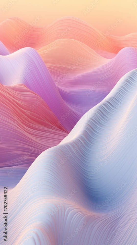 Poster a picture of a mountain range with a pink sky in the background changing landscape of innovative ai 
