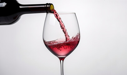 Pouring wine into glass