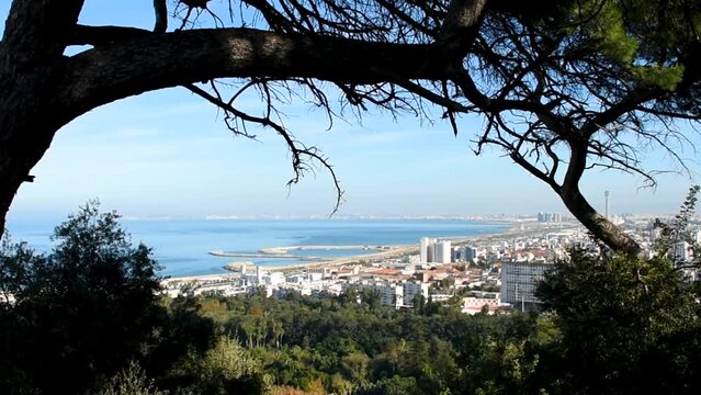 A beautiful aerial panoramic view of Algiers city. Algeria 