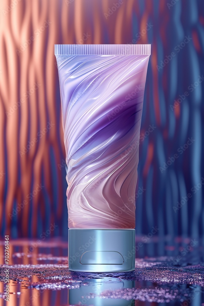 Poster a tube of liquid sitting on top of a table the potential of generative ai as a long-term solution to