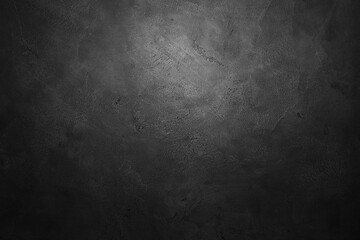 Stone wall background with lighting. Black concrete texture. - 702763464