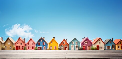 Vibrant Row of Fantasy Houses