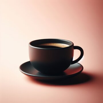 cup of coffee on simple background