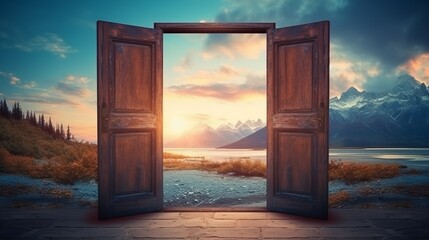 open doors show the way to new world