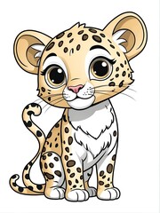 leopard, cartoon