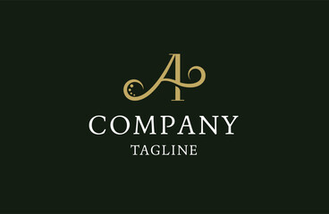 Letter A initial alphabet logo icon design template flat vector