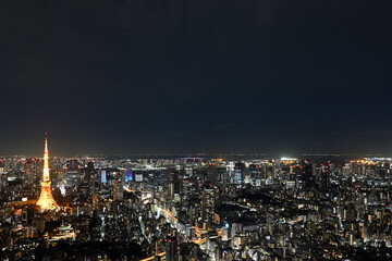 night view of Tokyo from Roppongi Hills