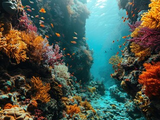 Naklejka na ściany i meble Vibrant Coral Reef