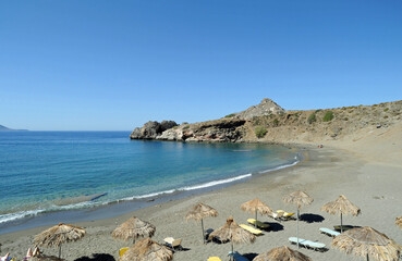 La plage et la côte Saint-Paul près de Mélampès en Crète