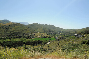 La vallée du Megalopotamos près de Kato Preveli près de Spili en Crète