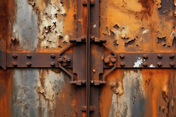 Rusty Iron Gates of Centuries-Old Construction