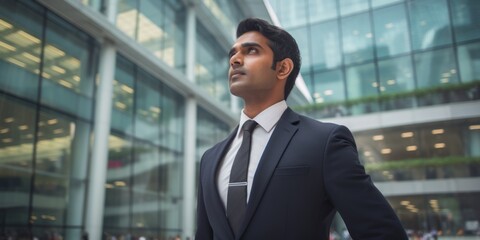 Fototapeta premium City Street Portrait. Confident Mature Businessman Isolated Pose