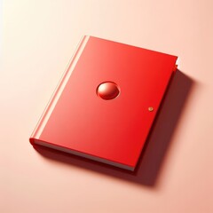 red notebook isolated on white