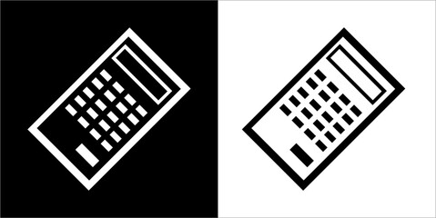 Illustration vector graphics of calculating machine icon