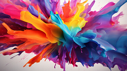 Fototapeta na wymiar Abstract colorful paint splash