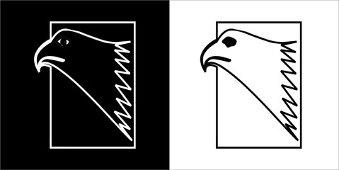 Illustration vector graphics of eagle head icon