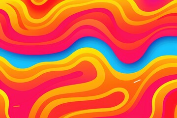 Abstract bright colorful swirl wave background. Modern psychedelic fluid gradient texture. Retro design template for poster, banner, brochure, flyer, cover