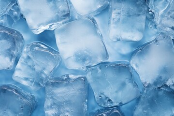 Iced cubes texture, floating, stock background