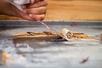 
Acai with sweets and chocolate,  Delicious dessert
