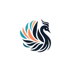 Naklejka premium Bird logo design vector template