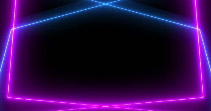 

4K 3d Rectangles moving background motion graphic in neon sign abstract colors. Retro style sign-board modern trendy glowing geometric pattern disco stripe minimal gradient backdrop in UHD.
