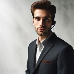 businessman with headset