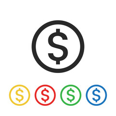 Dollar sign. Finance icon set. Dollar icon set