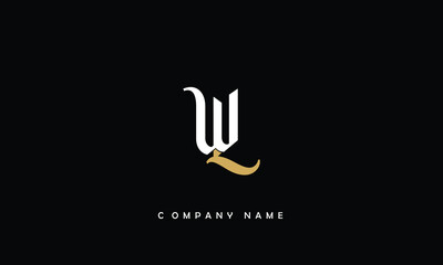 LW, WL, L, W Abstract Letters Logo monogram