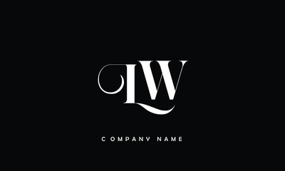 LW, WL, L, W Abstract Letters Logo monogram