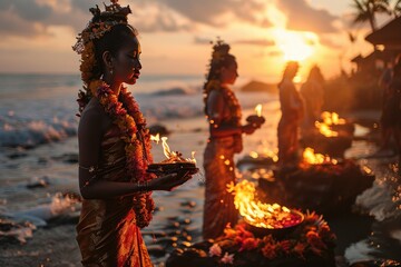 Balinese Nyepi Day - obrazy, fototapety, plakaty