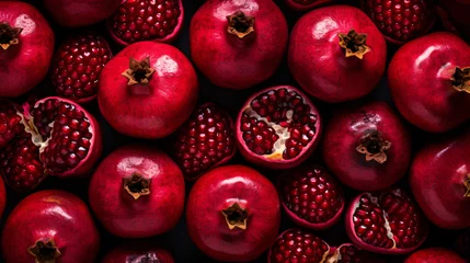 Fresh pomegranates, pomegranate background  © Dennis