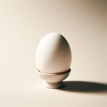 egg in aa cup on a white background