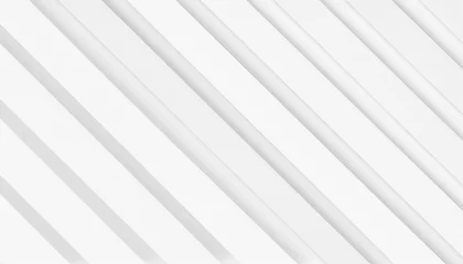 Fototapete random shifted diagonal white long rectangle or cube geometrical background wallpaper banner pattern fade out with copy space flat lay top view from above © Katherine