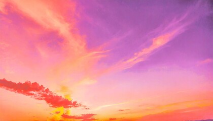 beautiful pastel pink and purple skies and clouds at night as the sun sets - obrazy, fototapety, plakaty