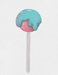 Lollipop picture made in watercolor style wallpaper