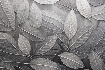 a black and white photo of a bunch of leaves on a sheet of paper with a black and white photo of a bunch of leaves on a sheet of paper.