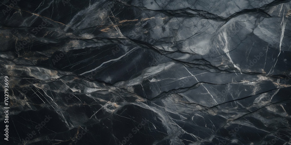 Poster elegant black marble texture with natural patterns. generative ai