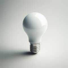 white light bulb on white background