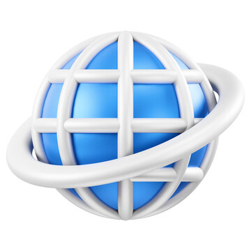 web browser icon 3d illustration