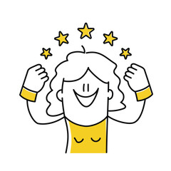 Stick figure giving a positive rating