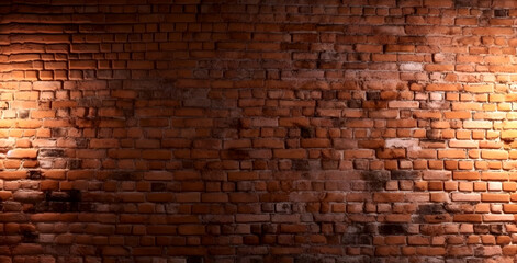 Background with the wall made of red bricks. Edited AI illustration.