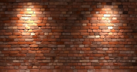 Background with the wall made of red bricks. Edited AI illustration.