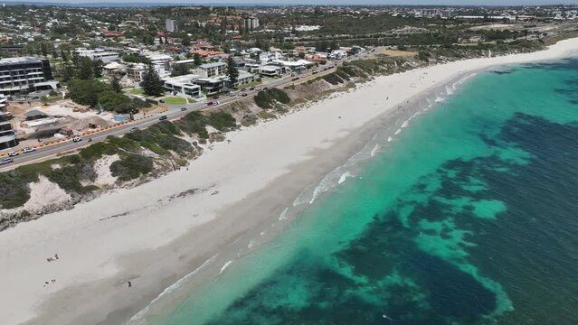 Leighton Beach Perth Western Australia Aerial 4k