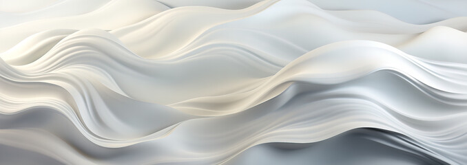 Digital technology white and silver curve wave abstract.