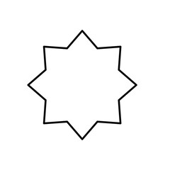 Starburst line sticker vector icon