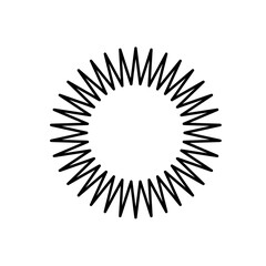 Starburst line sticker vector icon