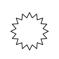 Starburst line sticker vector icon